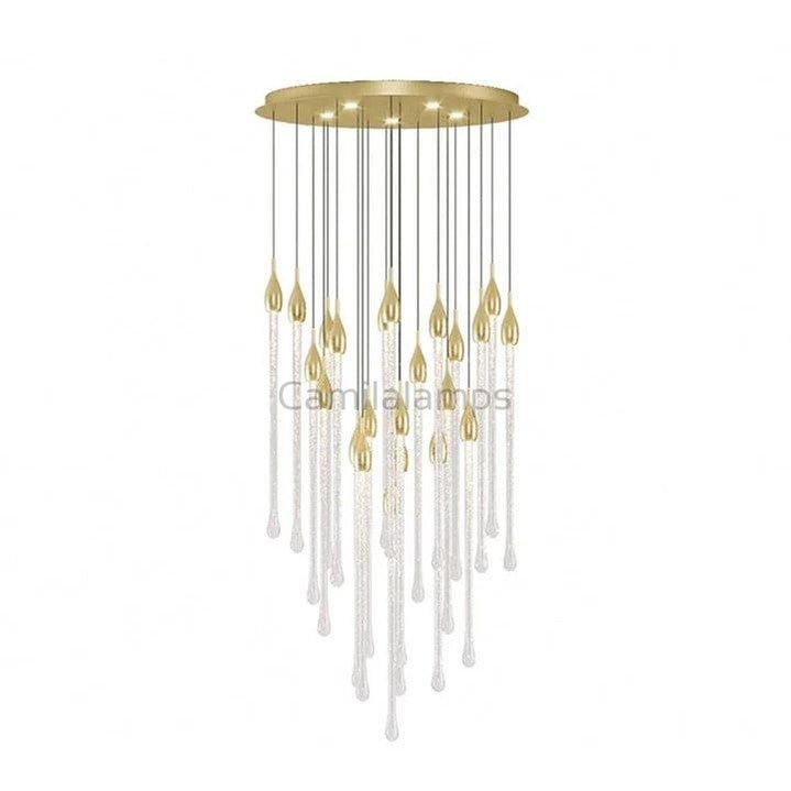 Allure Multi - LED Long Glass Chandelier - Camilalamps - Ca-1aCLGC-14