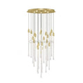 Allure Multi - LED Long Glass Chandelier - Camilalamps - Ca-1aCLGC-14