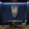 Allure Multi - LED Long Glass Chandelier - Camilalamps - Ca-1aCLGC-14