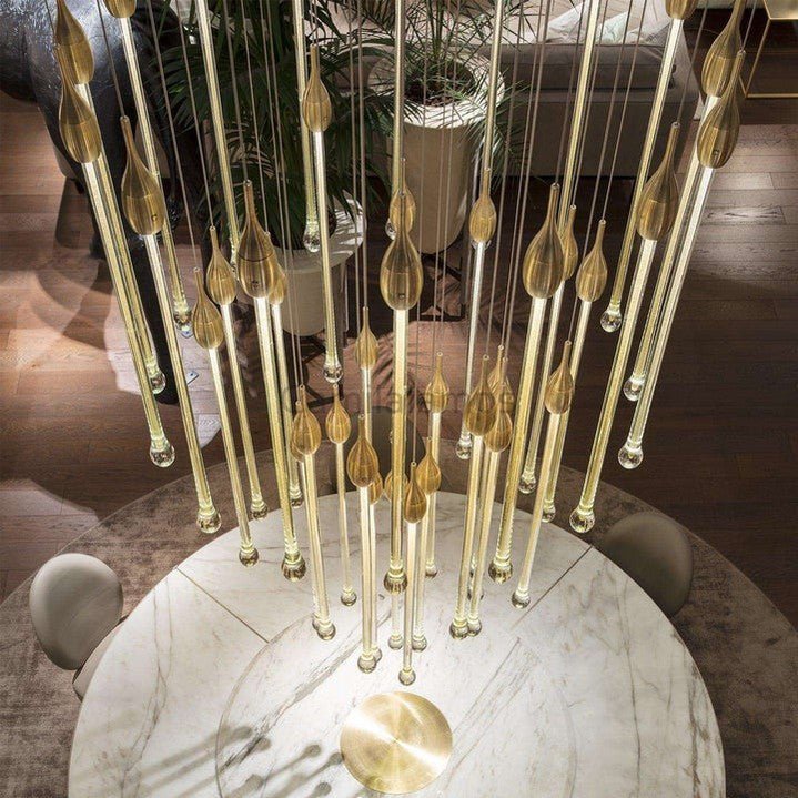 Allure Multi - LED Long Glass Chandelier - Camilalamps - Ca-1aCLGC-14