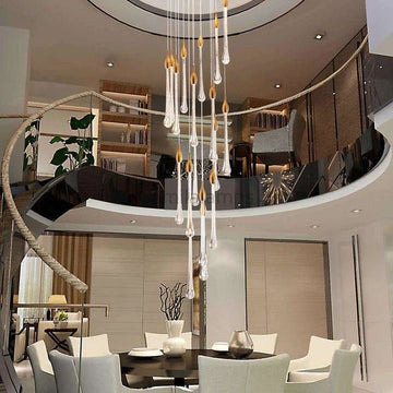 Allure Multi - LED Long Glass Chandelier - Camilalamps - CA - AMLGC - 4