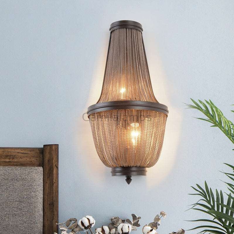 Aluminum Chain Wall Sconce forLiving Room - Camilalamps - CA - A - 030