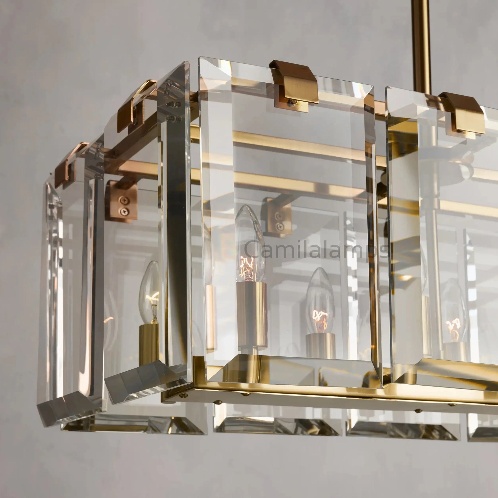 Amaya Rectangular Chandelier 12/16 Light - Camilalamps - Ca-12036H738