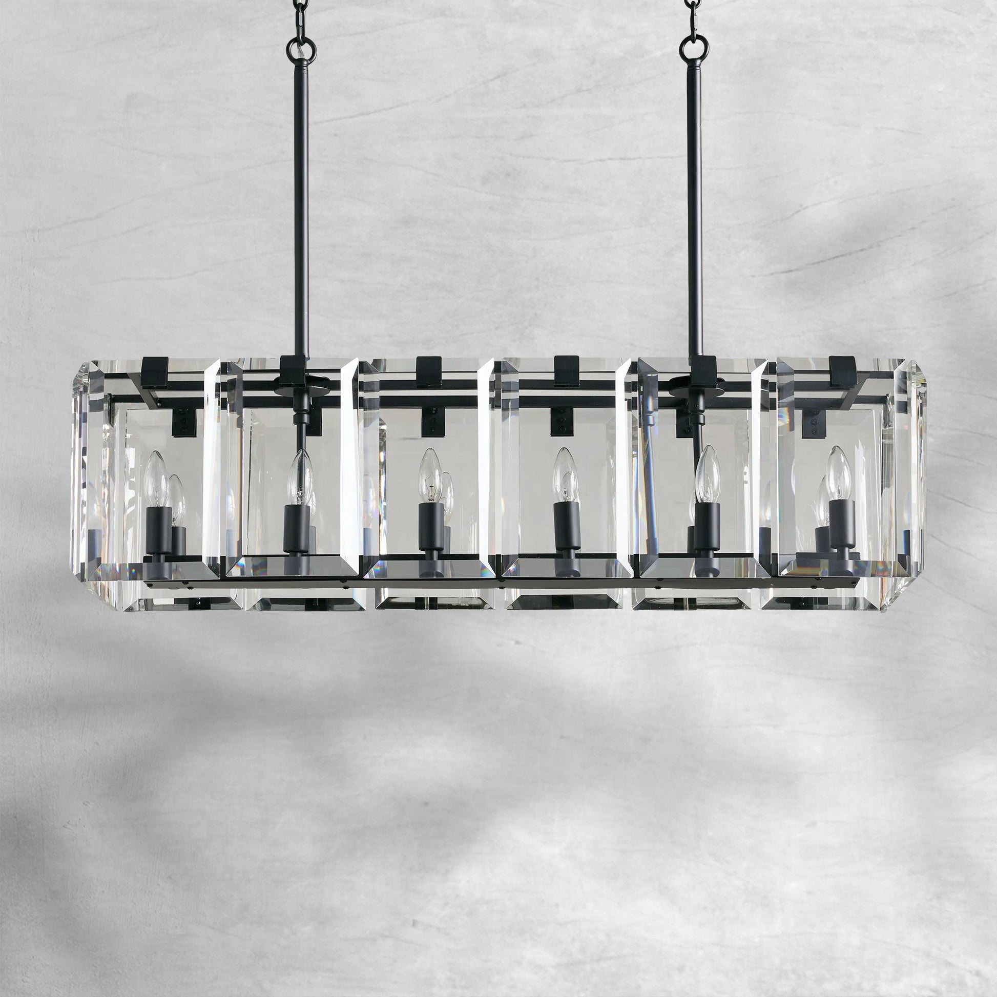 Amaya Rectangular Chandelier 12/16 Light - Camilalamps - Ca-12036H738