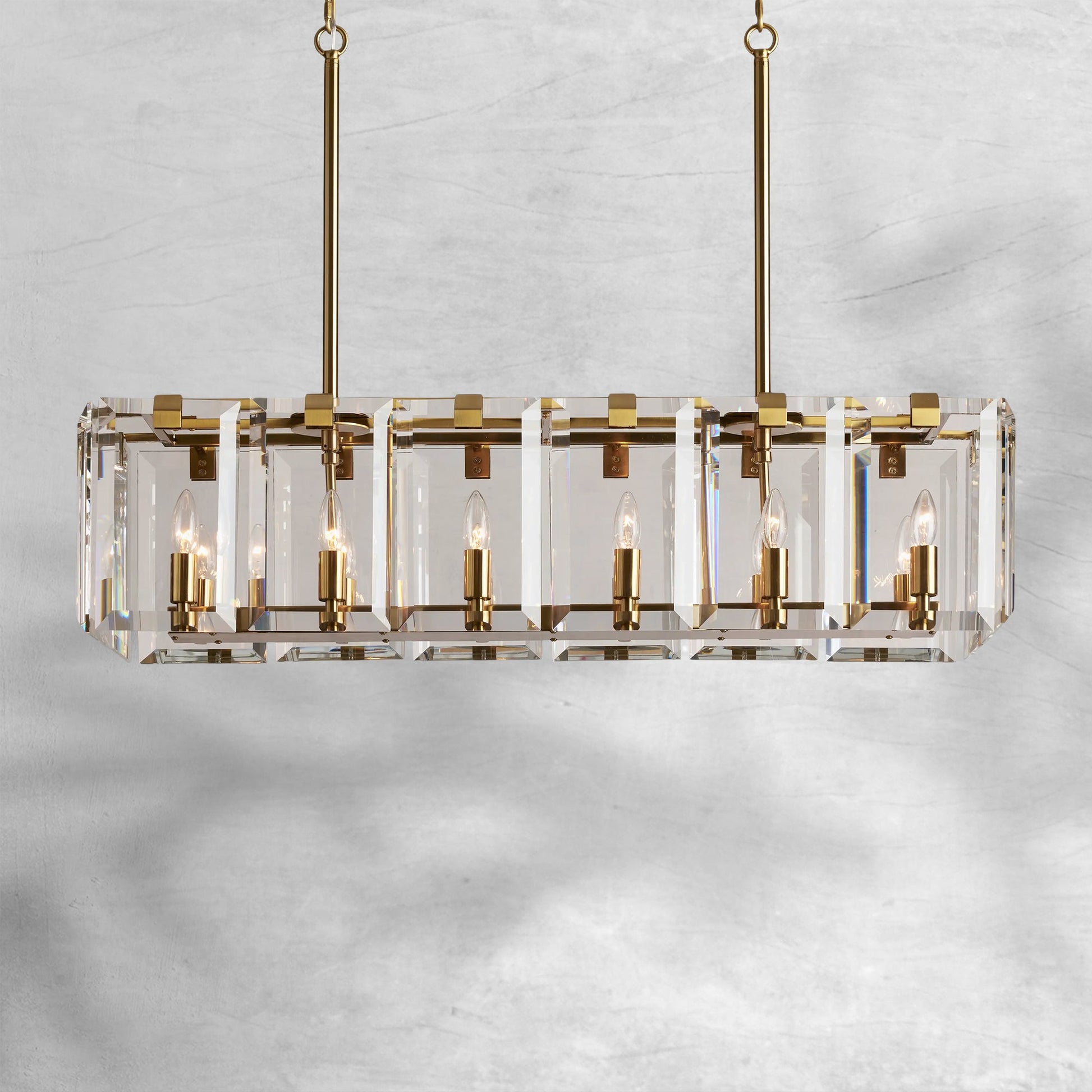 Amaya Rectangular Chandelier 12/16 Light - Camilalamps - Ca-12036H738