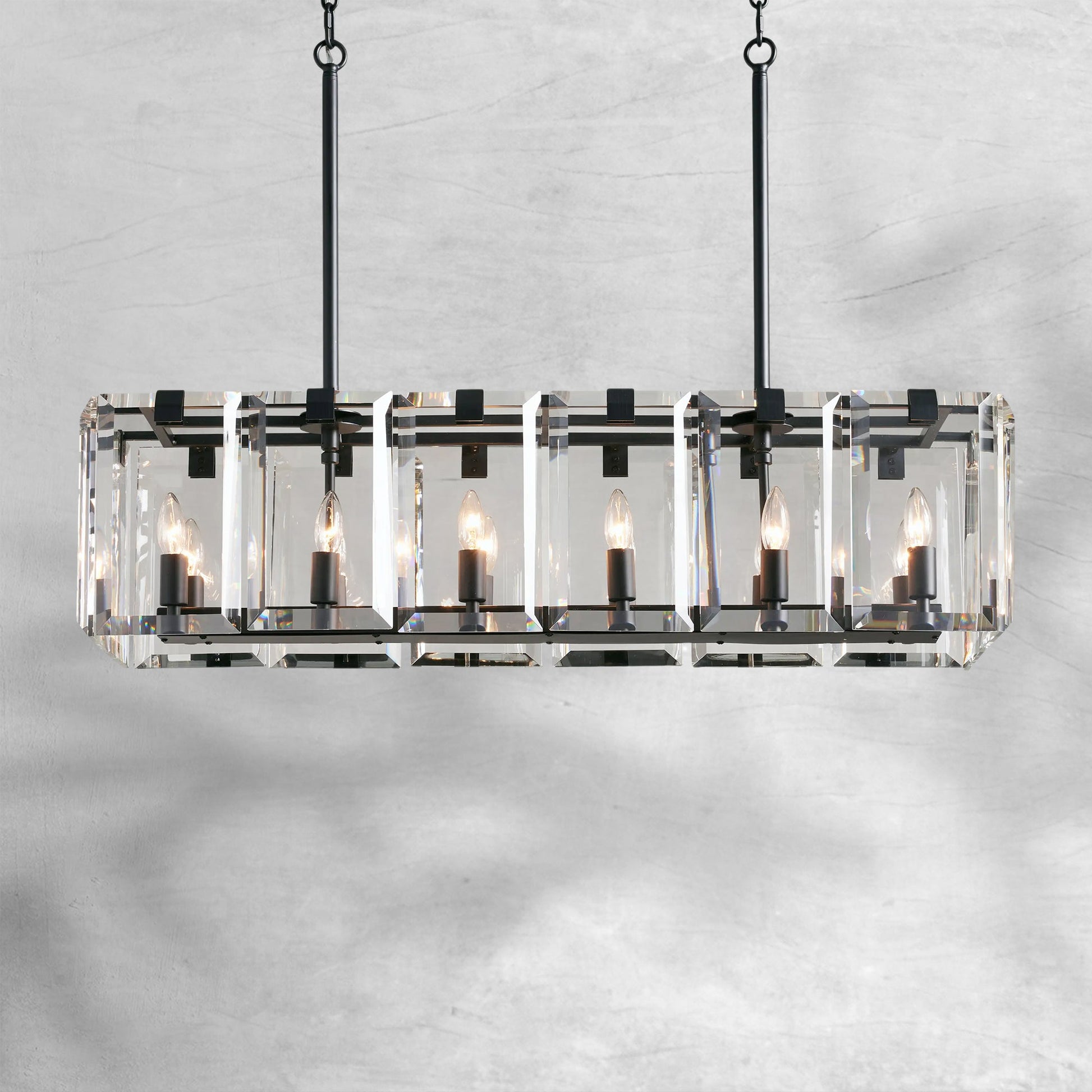 Amaya Rectangular Chandelier 12/16 Light - Camilalamps - Ca-12036H738