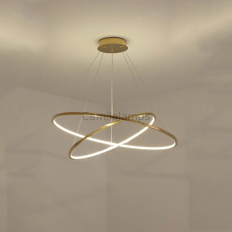 Amina Gold Multi Rings Chandelier for Lobby Villa - Camilalamps - Ca-1a-1234