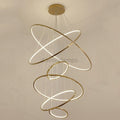 Amina Gold Multi Rings Chandelier for Lobby Villa - Camilalamps - Ca-1a-1238