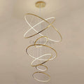 Amina Gold Multi Rings Chandelier for Lobby Villa - Camilalamps - Ca-1a-1239