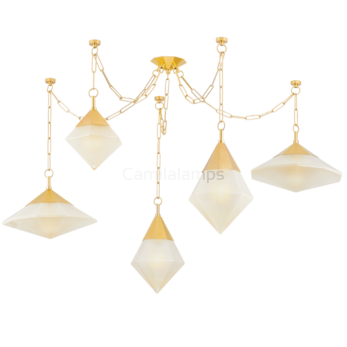 Angelique Clear Functional Design Chandelier - Camilalamps - 383-158-1VPB