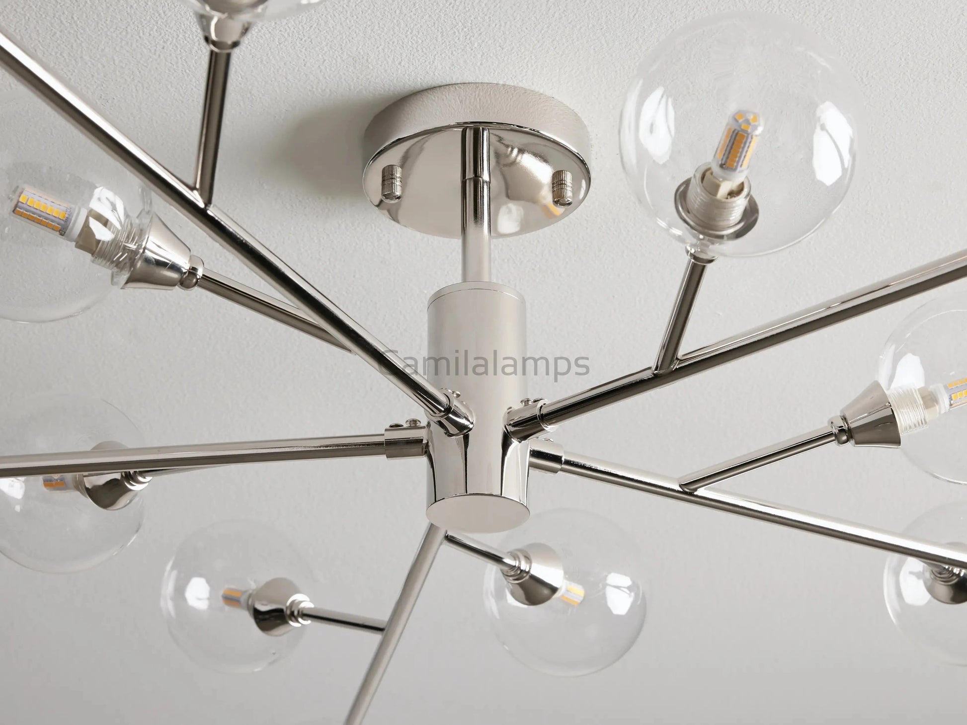 Apollo Moder Glass Ball Flushmount 20''36''47'' - Camilalamps - CA - 662036H248