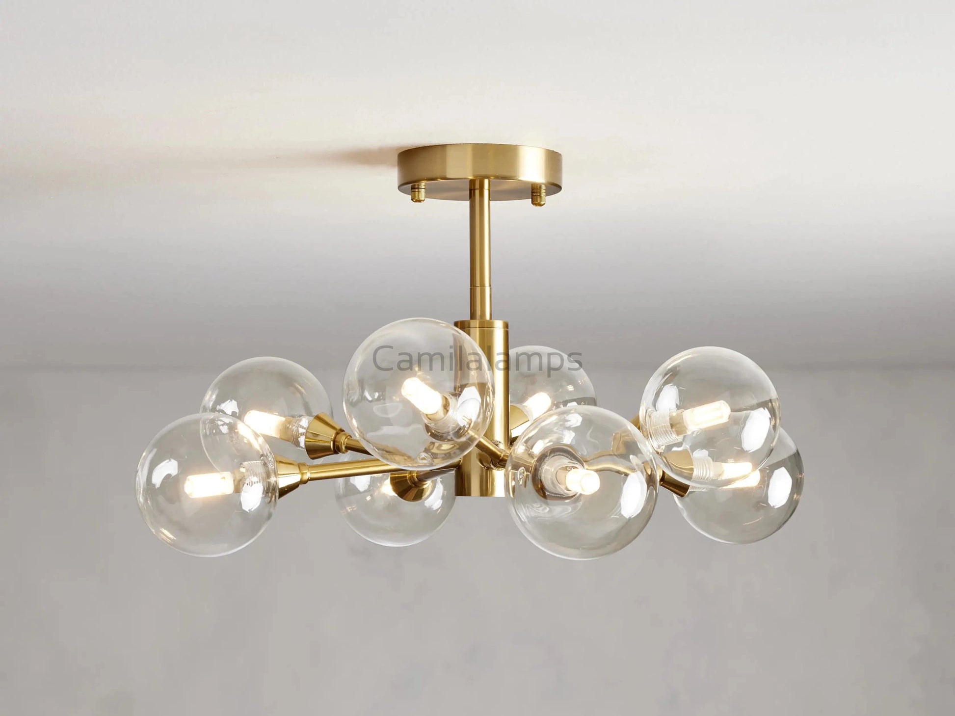 Apollo Moder Glass Ball Flushmount 20''36''47'' - Camilalamps - CA - 662036H578