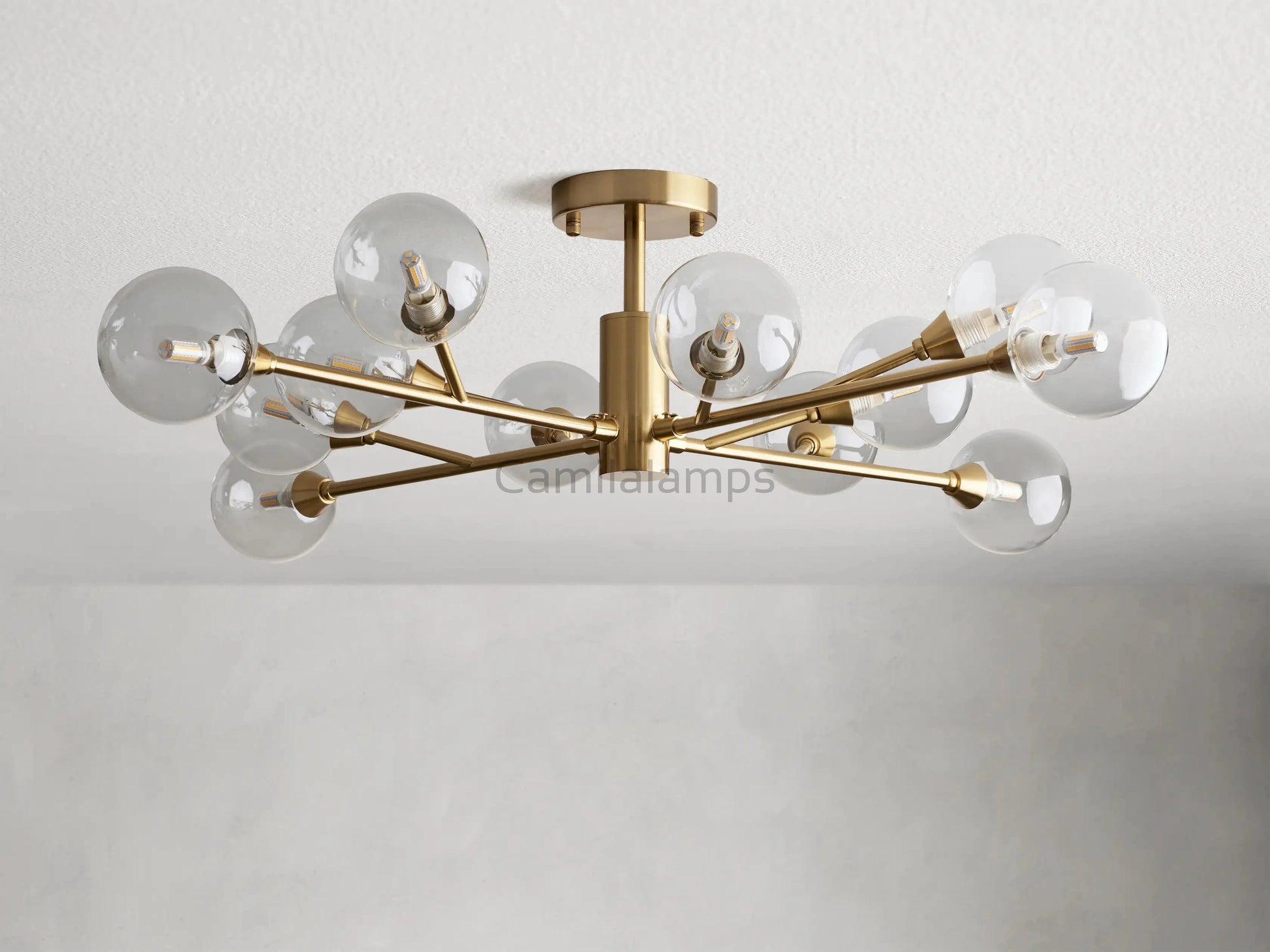 Apollo Moder Glass Ball Flushmount 20''36''47'' - Camilalamps - CA - 662036H244