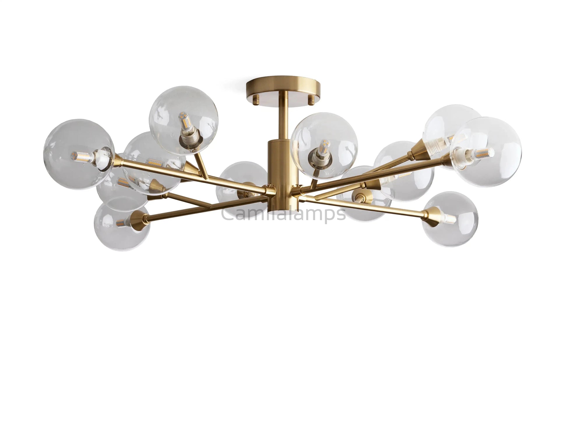 Apollo Moder Glass Ball Flushmount 20''36''47'' - Camilalamps - CA - 662036H244