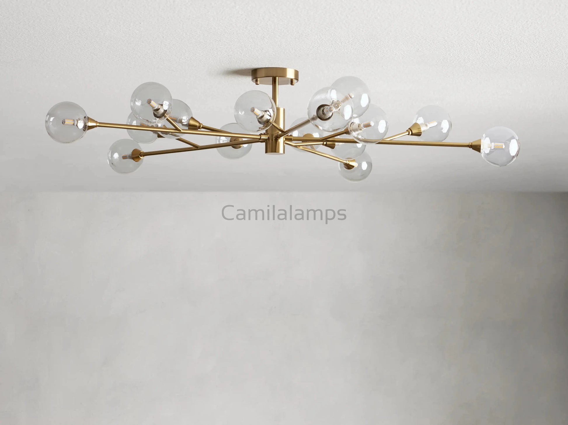 Apollo Moder Glass Ball Flushmount 20''36''47'' - Camilalamps - CA - 662036H247