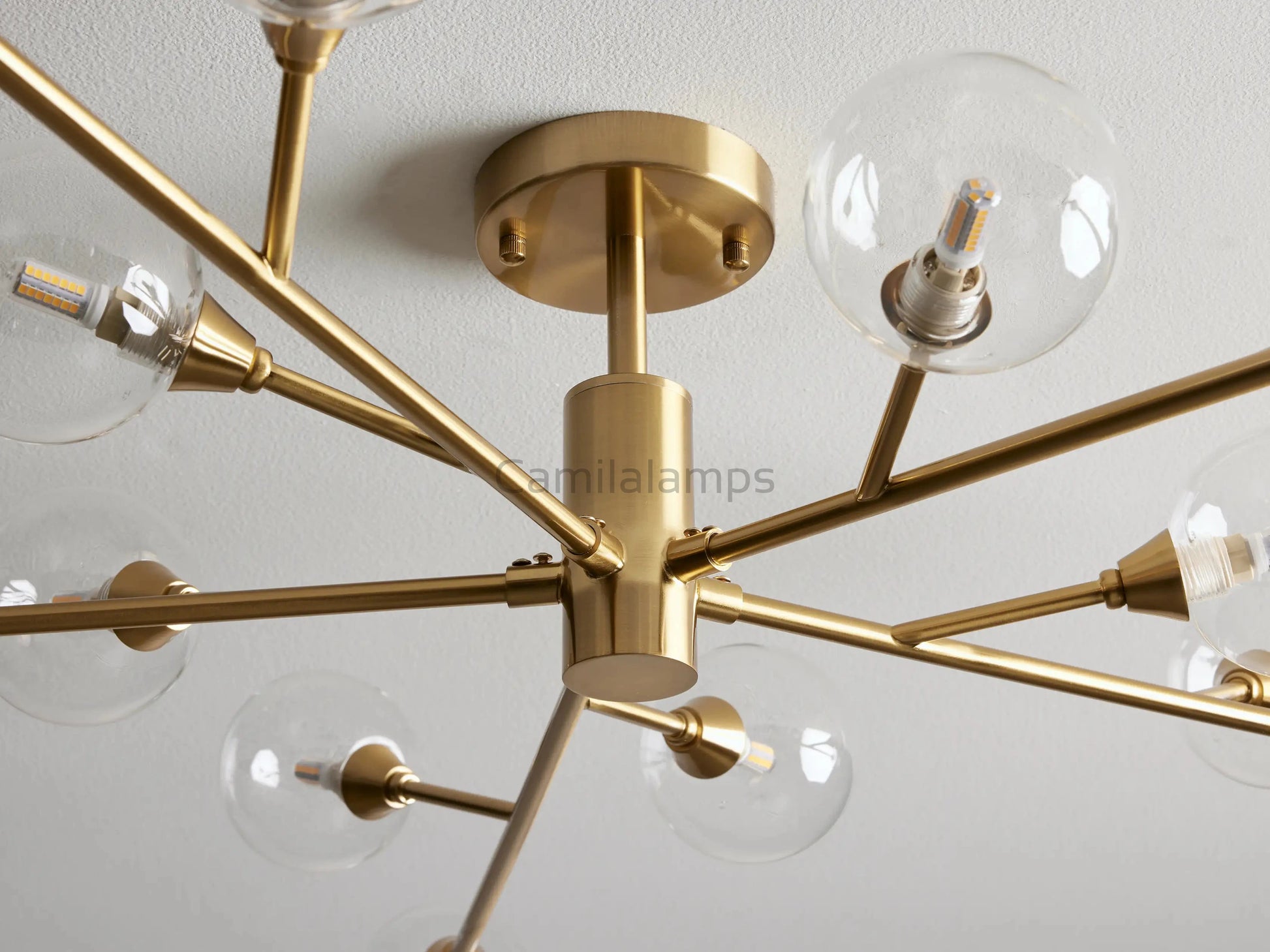 Apollo Moder Glass Ball Flushmount 20''36''47'' - Camilalamps - CA - 662036H247