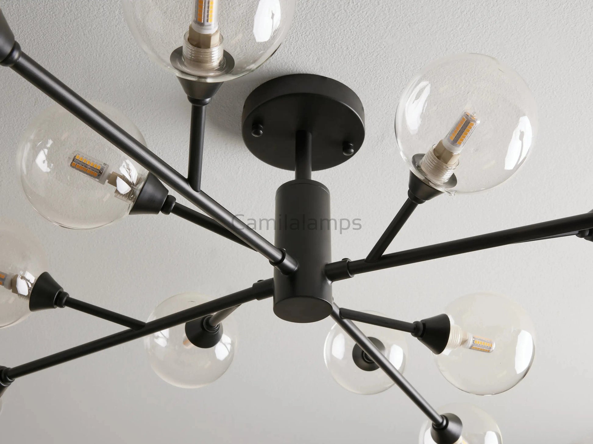 Apollo Moder Glass Ball Flushmount 20''36''47'' - Camilalamps - CA - 662036H243