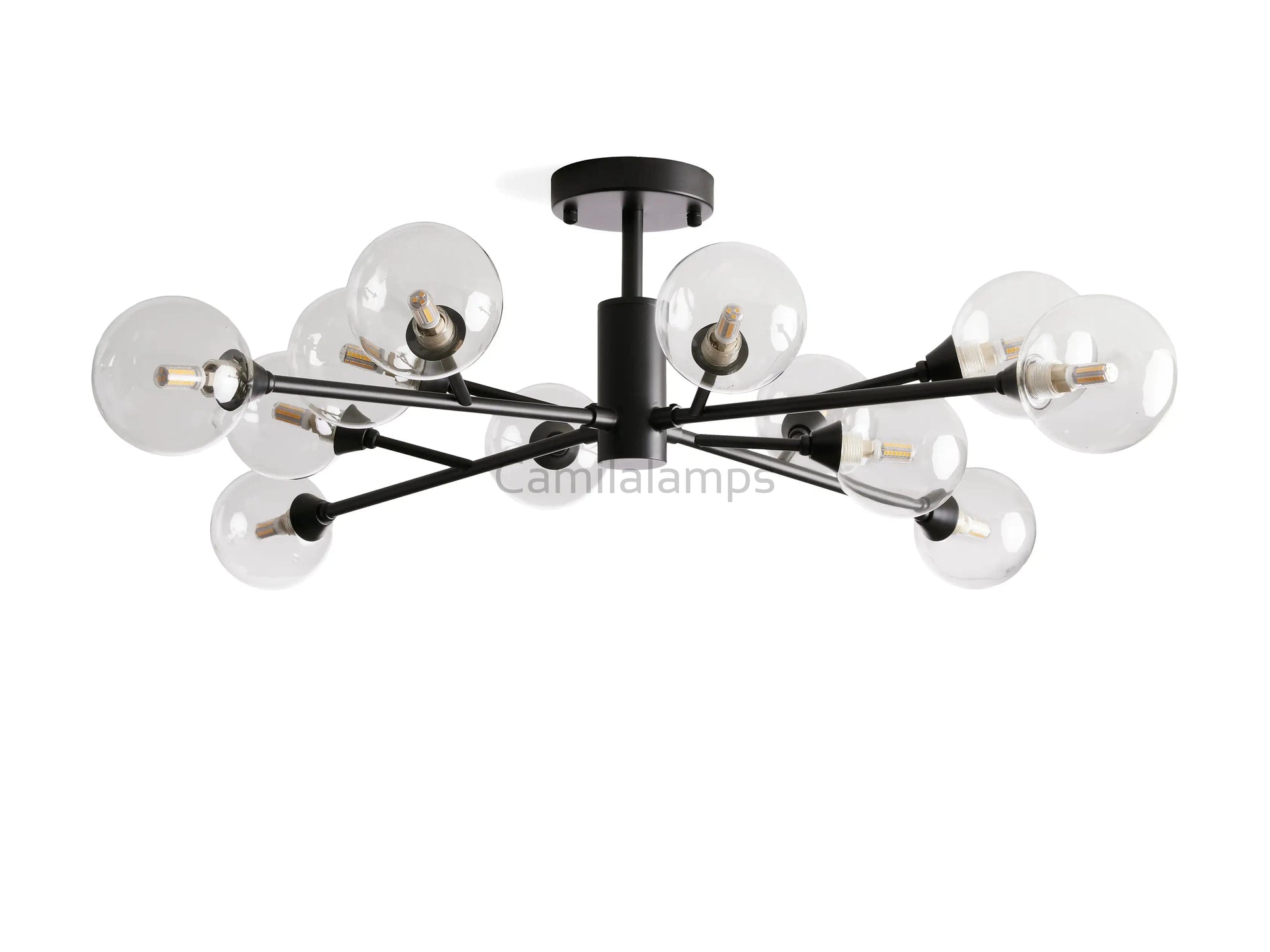 Apollo Moder Glass Ball Flushmount 20''36''47'' - Camilalamps - CA - 662036H243