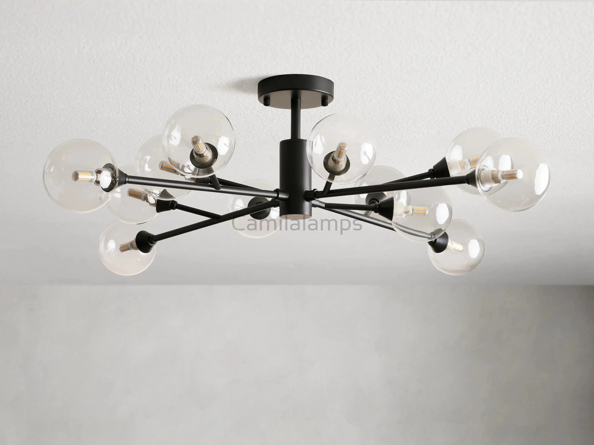 Apollo Moder Glass Ball Flushmount 20''36''47'' - Camilalamps - CA - 662036H243