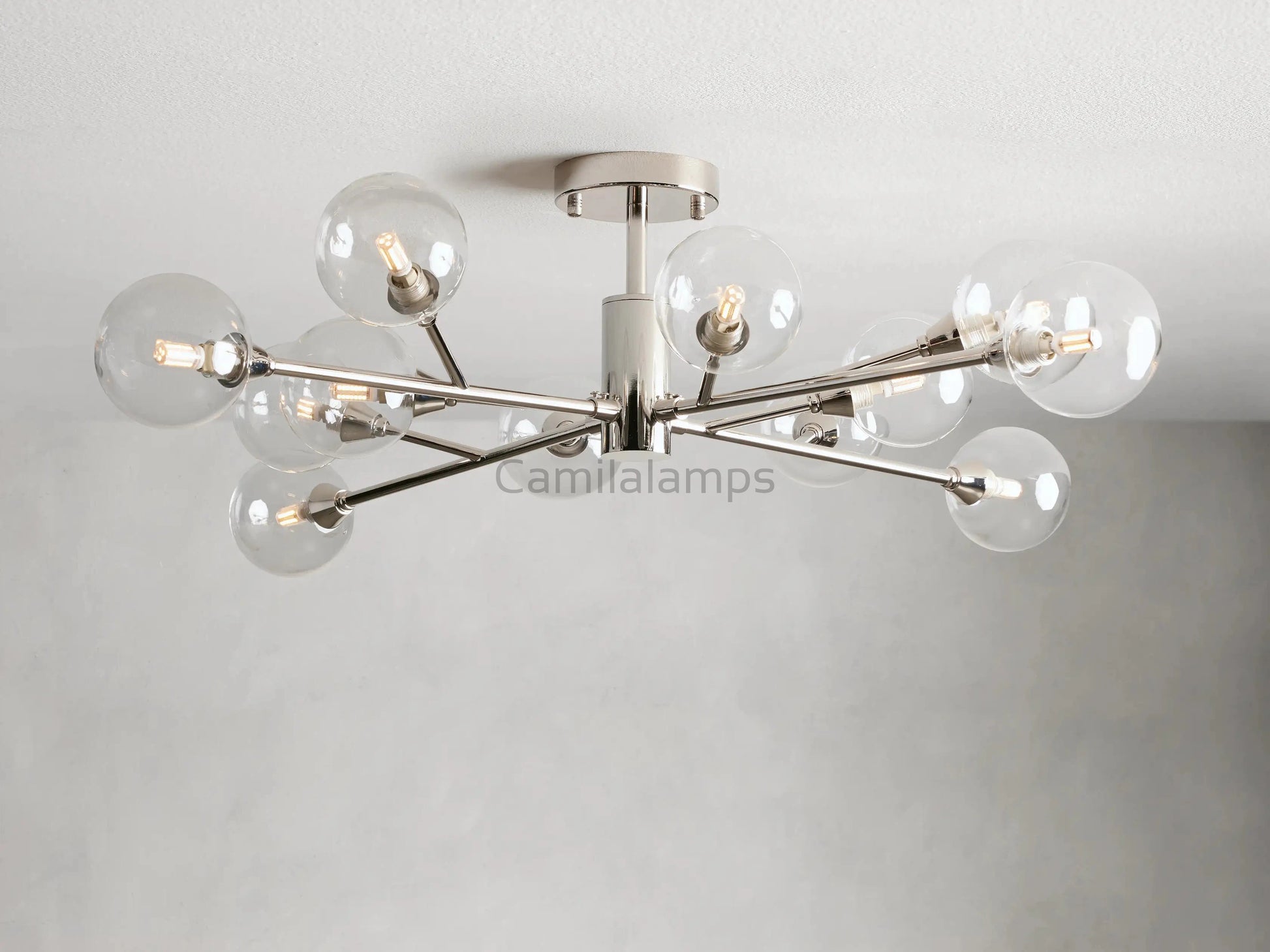 Apollo Moder Glass Ball Flushmount 20''36''47'' - Camilalamps - CA - 662036H245