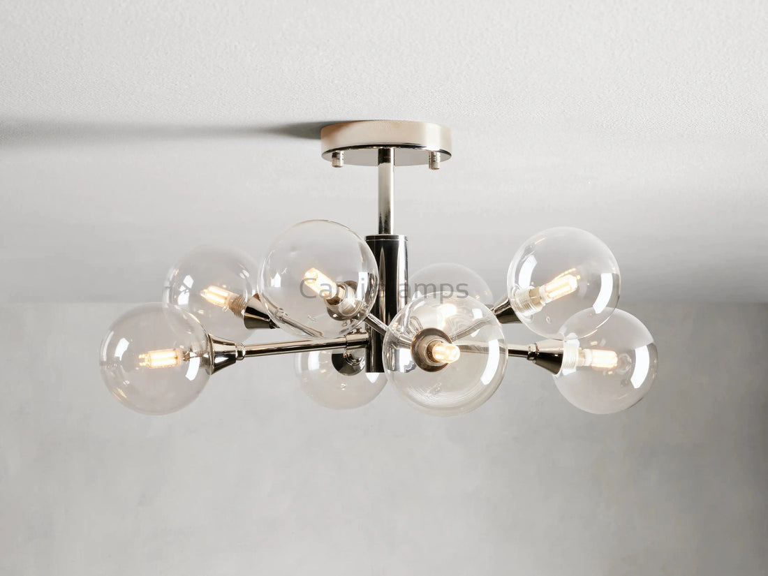 Apollo Moder Glass Ball Flushmount 20''36''47'' - Camilalamps - CA - 662036H238