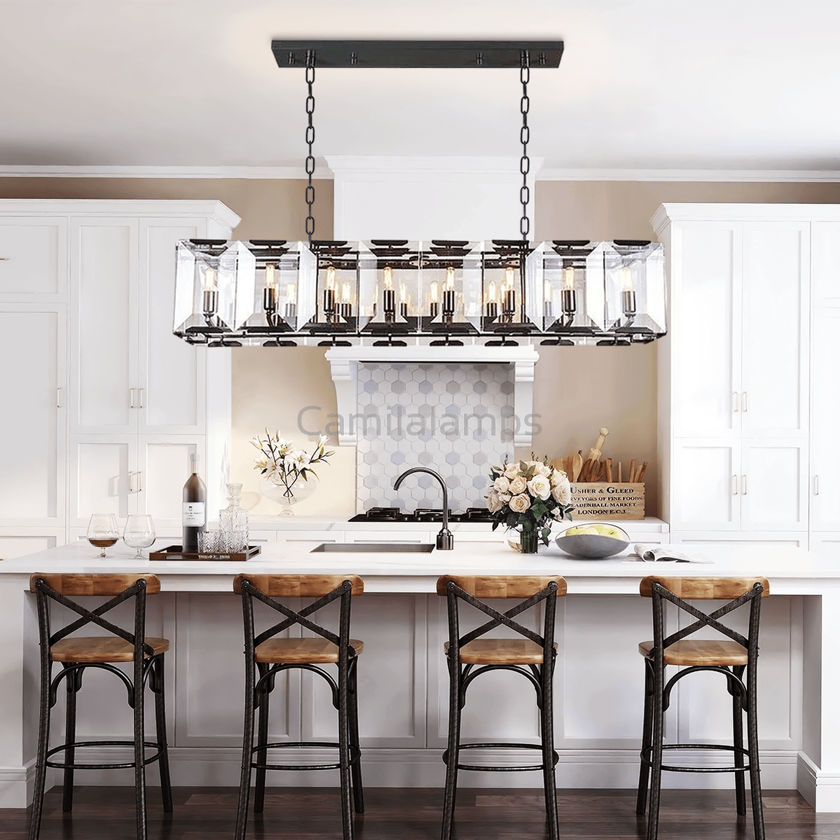 Apricity Crystal Rectangular Chandelier - Camilalamps - CA - LI2024 - C5841