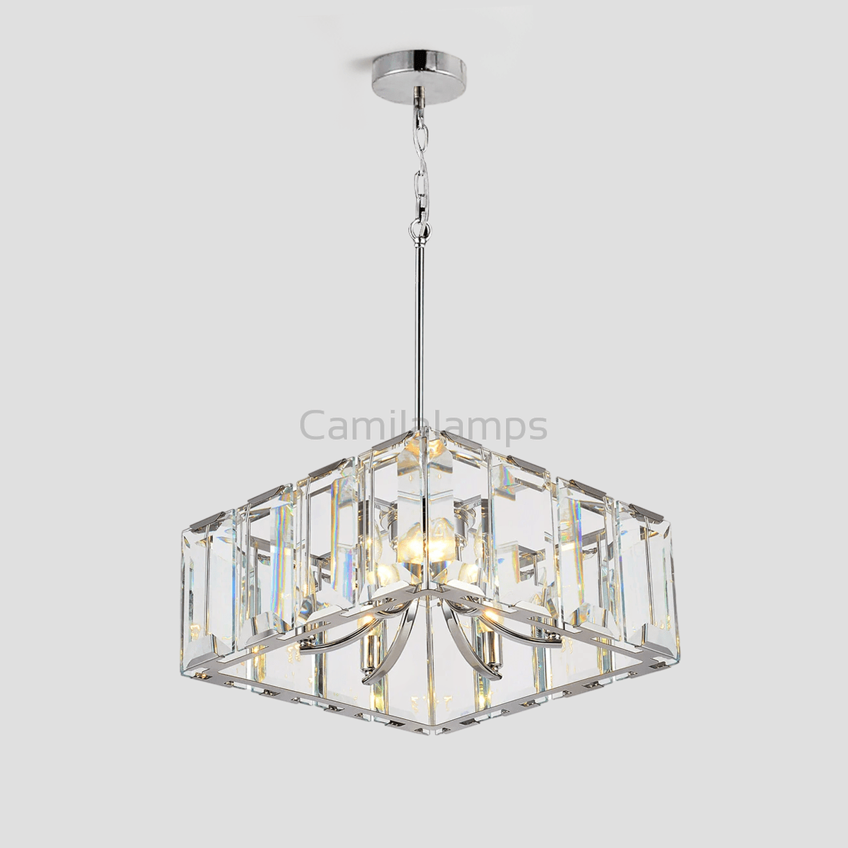 Apricity Crystal Square Chandelier 24" - Camilalamps - CA - LI2024 - C5834