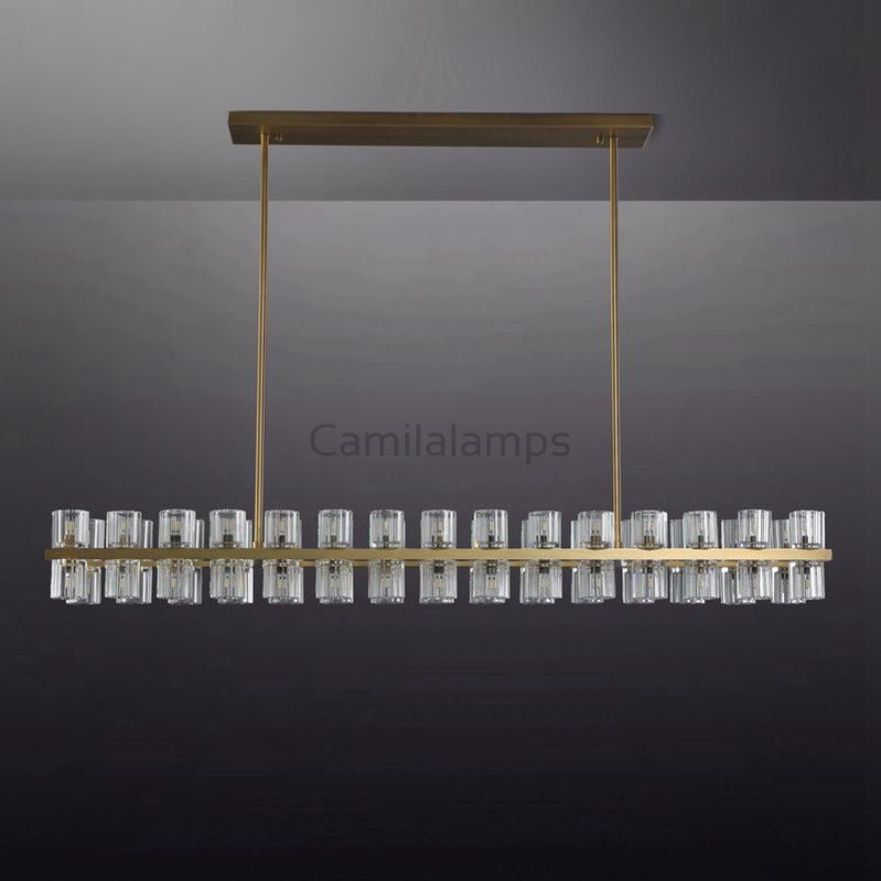 Arcachen Crystal Linear Chandelier 54", 72" - Camilalamps - CAM1117
