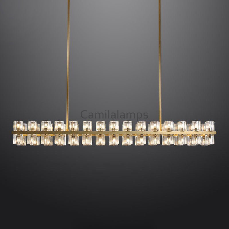 Arcachen Crystal Rectangular Chandelier 48'' 54" 72" - Camilalamps - CA - CA10272 - 1