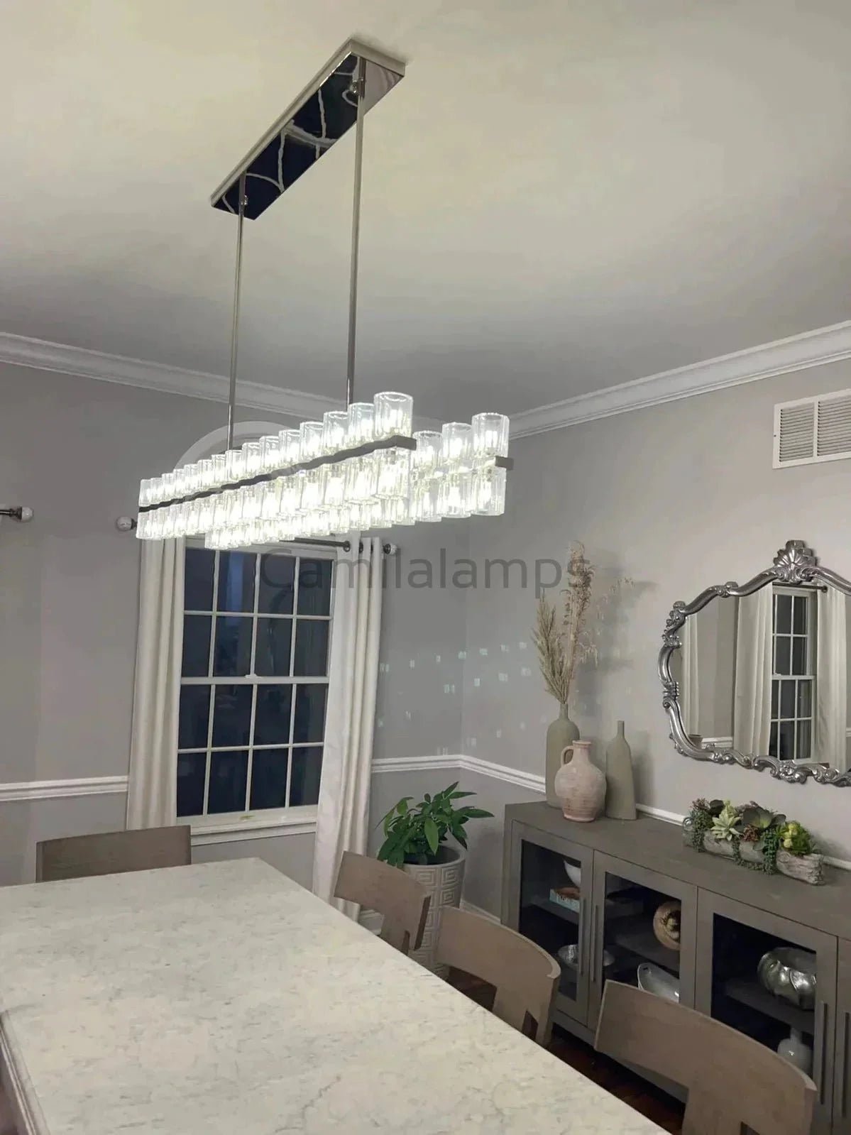 Arcachen Crystal Rectangular Chandelier 48'' 54" 72" - Camilalamps - Ca-1Ca10272-11