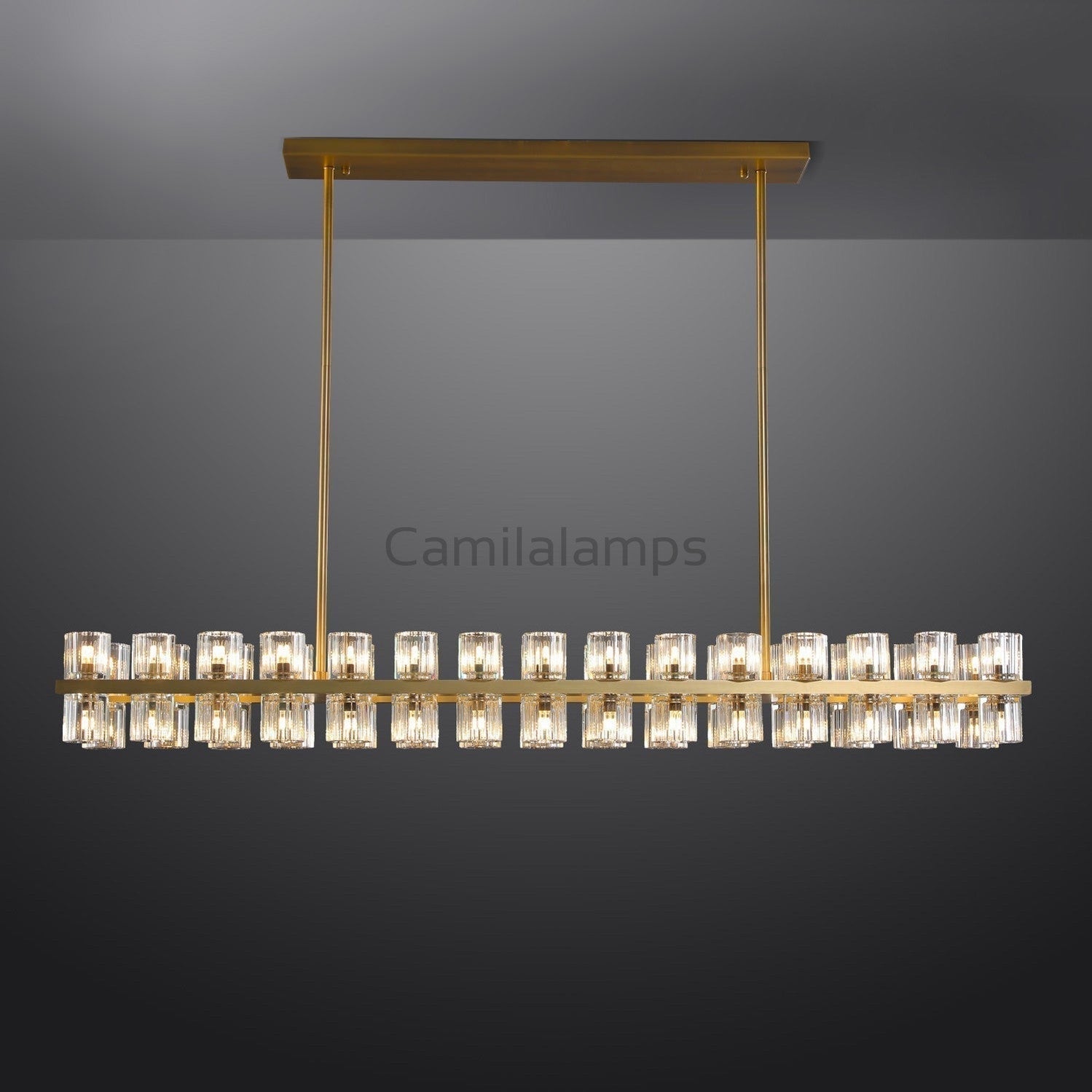 Arcachen Crystal Rectangular Chandelier 48'' 54" 72" - Camilalamps - Ca21990