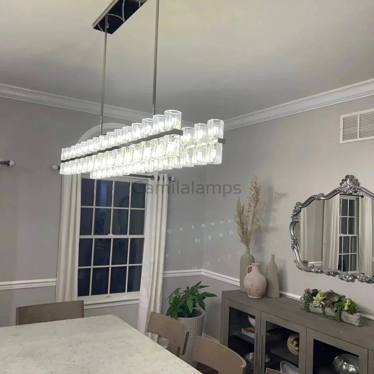 Arcachen Crystal Rectangular Chandelier 48'' 54" 72" - Camilalamps - Ca21990