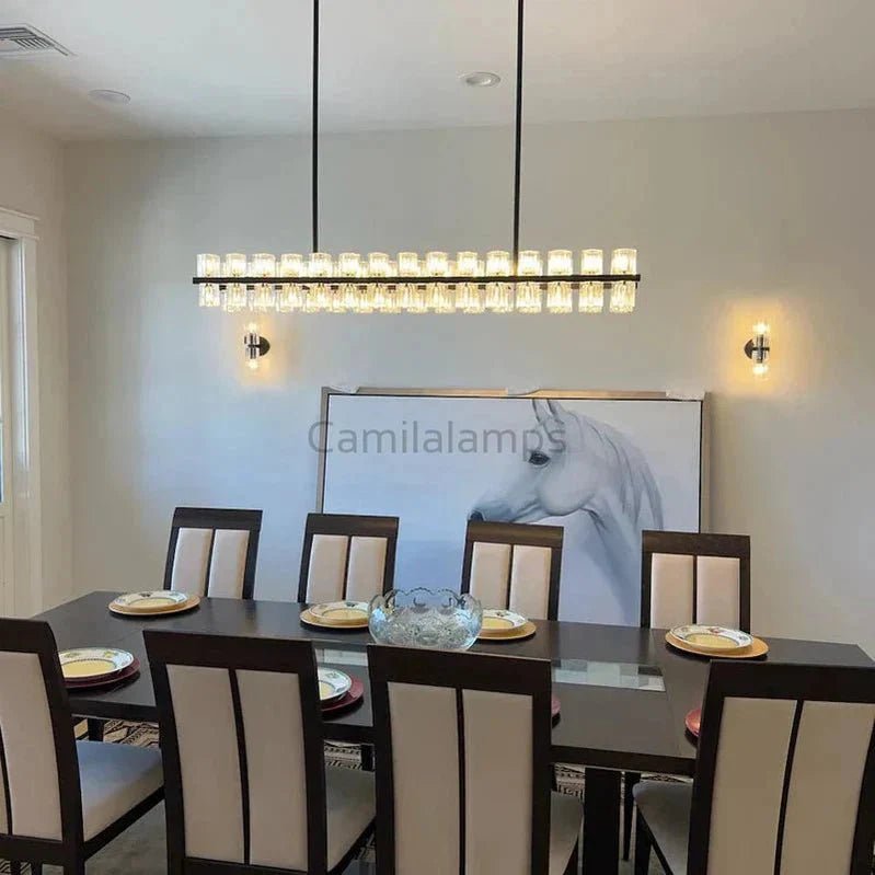 Arcachen Crystal Rectangular Chandelier 48'' 54" 72" - Camilalamps - Ca219909