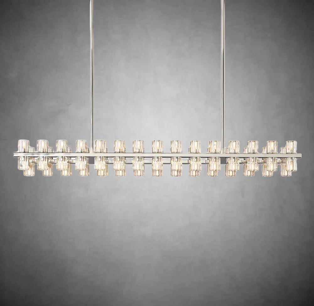 Arcachen Crystal Rectangular Chandelier 48'' 54" 72" - Camilalamps - CA - CA10254 - 3