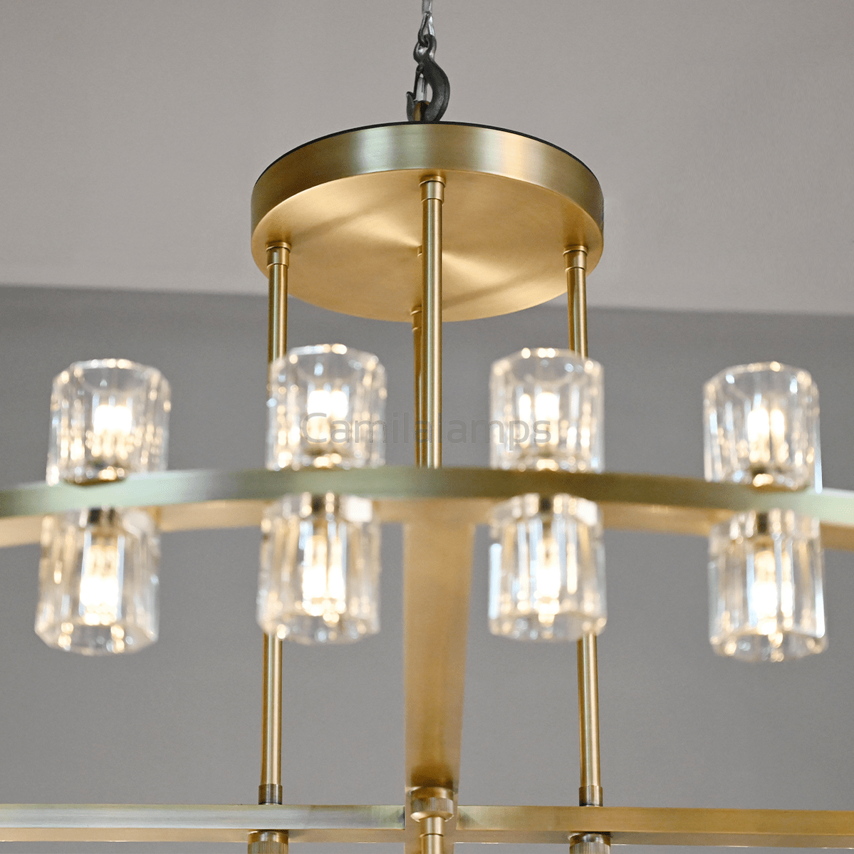 Arcachon Crystal 2 - Tier Round Chandelier 60“ - Camilalamps - Ca-1CH1022T60-11