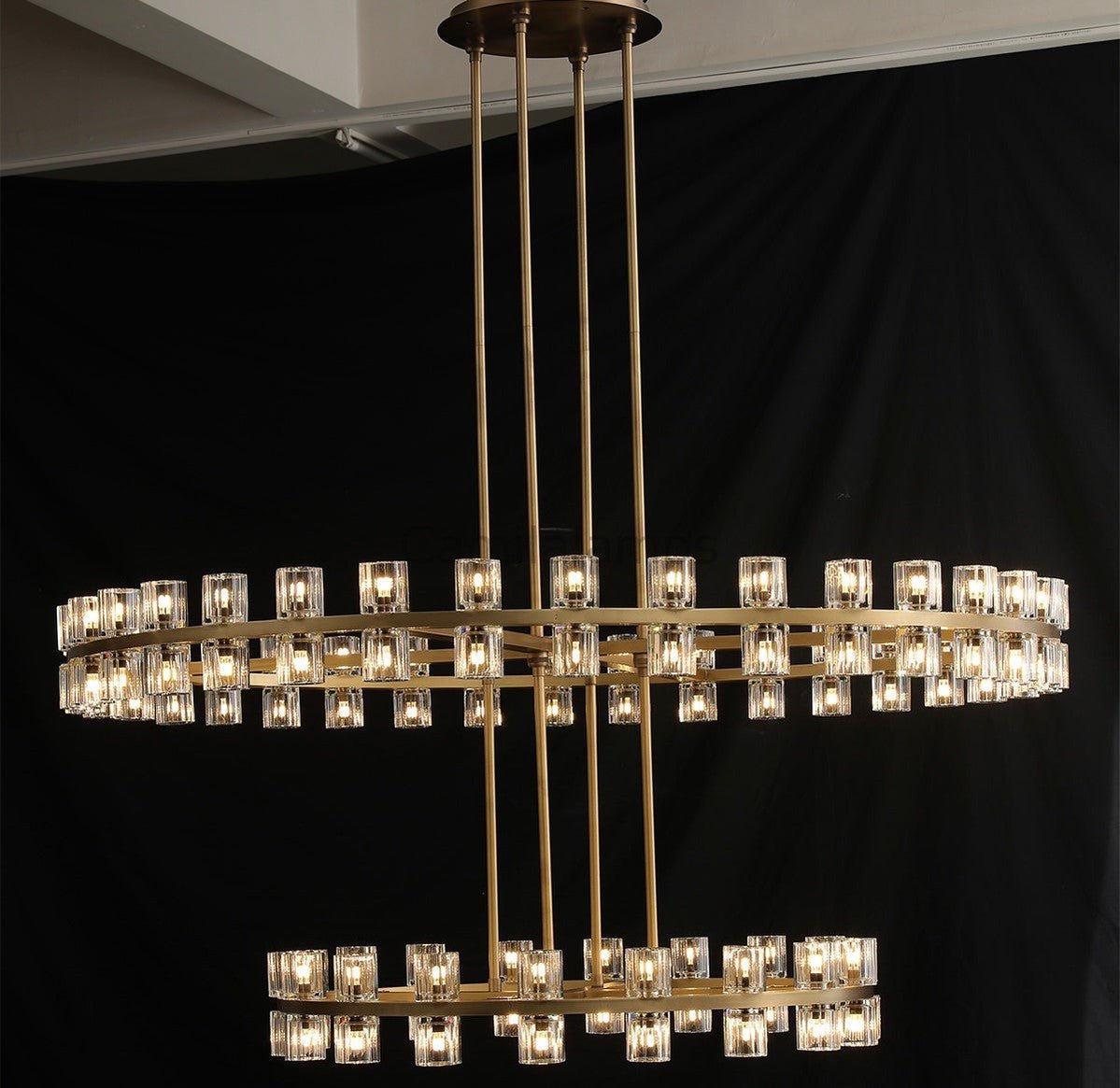 Arcachon Crystal 2 - Tier Round Chandelier 60“ - Camilalamps - CA - CH1022T60 - 1