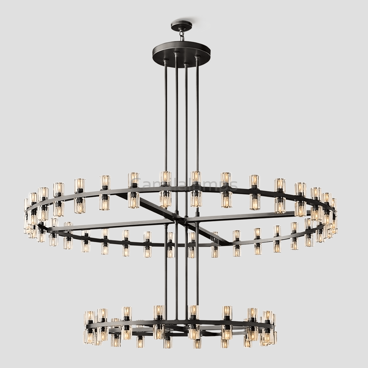 Arcachon Crystal 2 - Tier Round Chandelier 60“ - Camilalamps - Ca-1CH1022T60-12