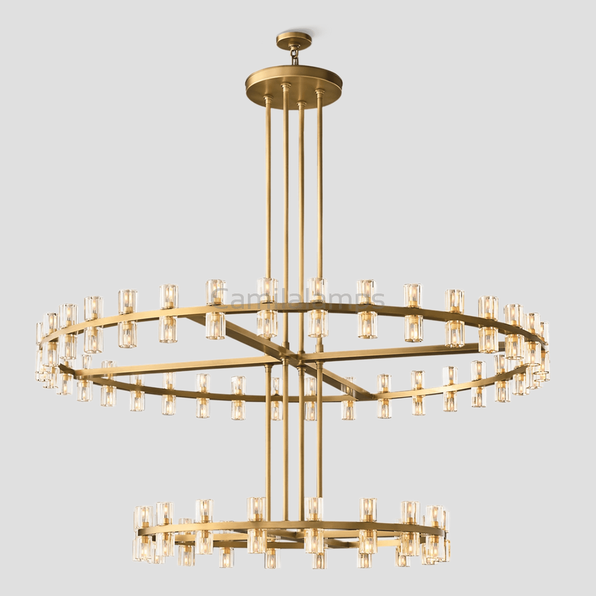 Arcachon Crystal 2 - Tier Round Chandelier 60“ - Camilalamps - Ca-1CH1022T60-11