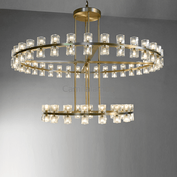 Arcachon Crystal 2 - Tier Round Chandelier 60“ - Camilalamps - CA - CH1022T60 - 1