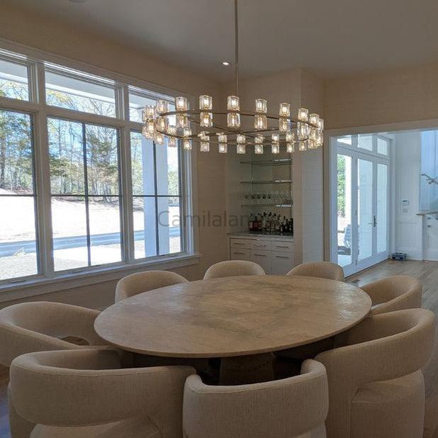 Arcachon Crystal Round Chandelier 36" - Camilalamps - CA - CH10236 - 2