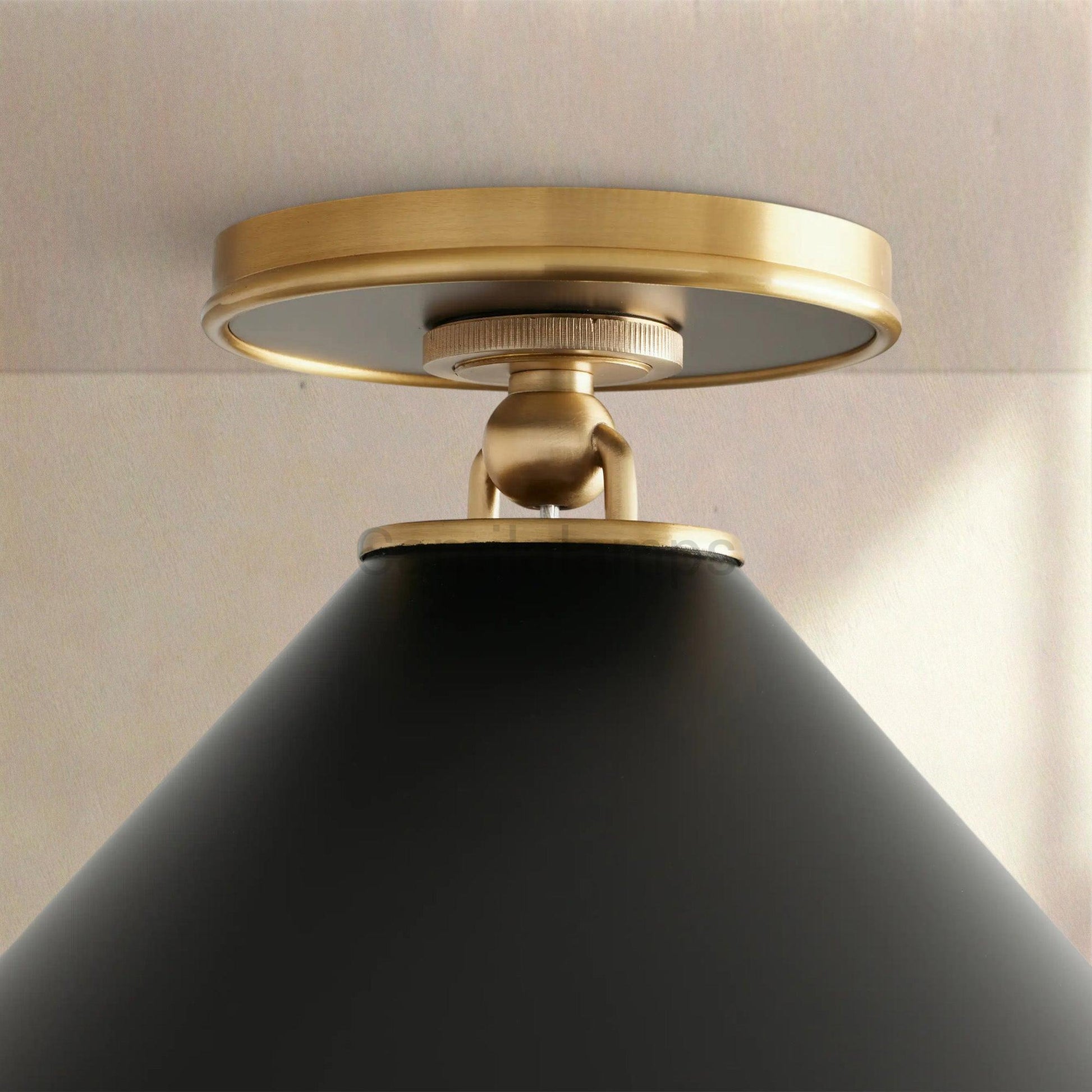 Arno Small Flush Mount in Black - Camilalamps - CA-Arno-Flushmount