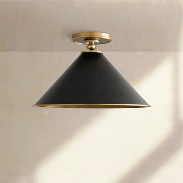 Arno Small Flush Mount in Black - Camilalamps - CA-Arno-Flushmount