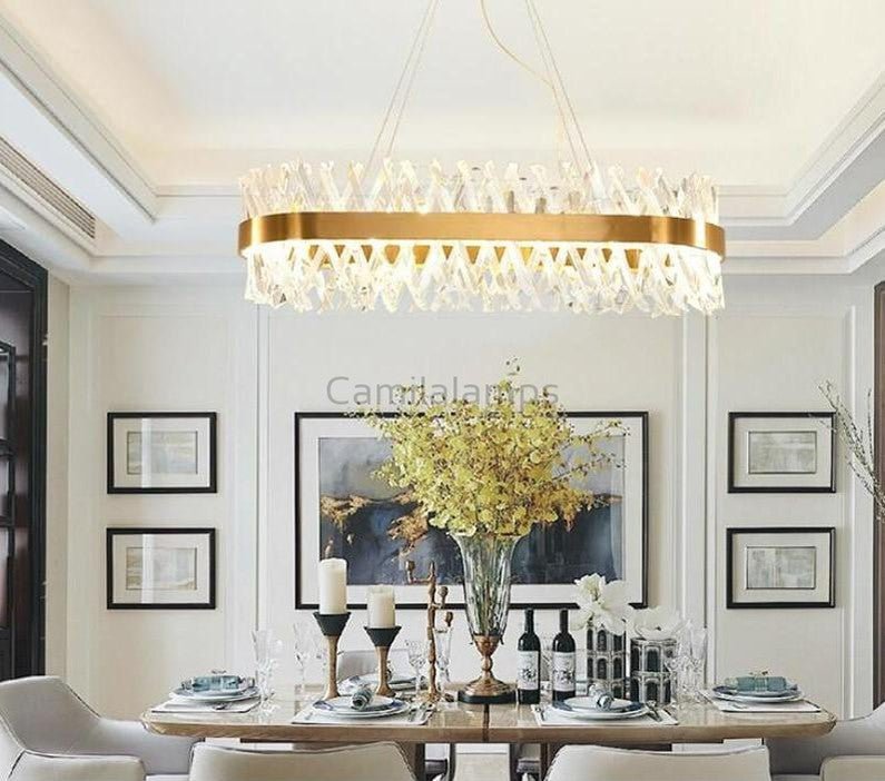 Arsenio Oval Crystal Chandelier - Camilalamps - CA - A - 530