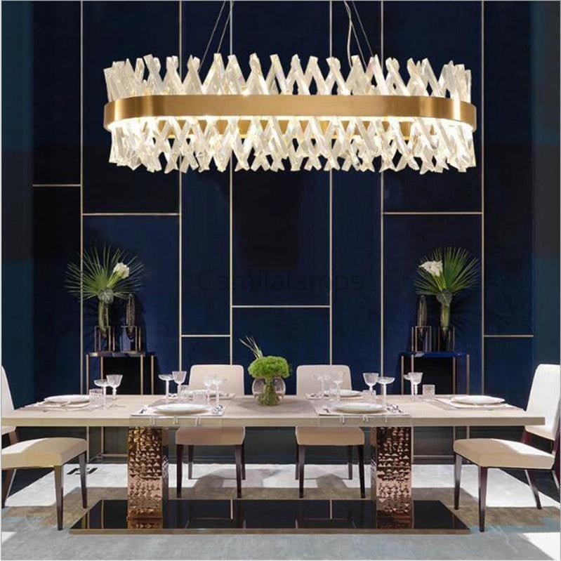 Arsenio Oval Crystal Chandelier - Camilalamps - Ca-1a-1530