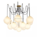 Art Crystal Ball Spider Chandelier Opal Matte Glass - Camilalamps - CA - SP - 10072