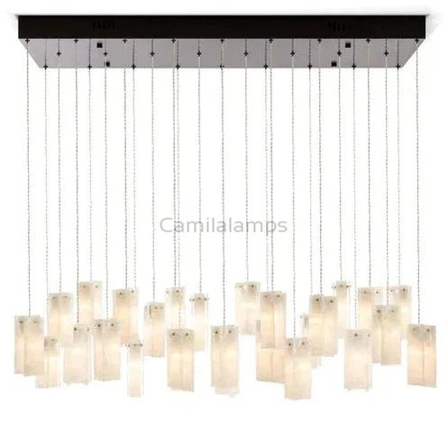 Art Design 1/25/60/84 - Light Colorful Rectangle Cluster Glass Tile Pendant/Chandelier - Camilalamps - CA - AR - 10071