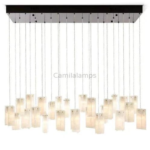 Art Design 1/25/60/84 - Light Colorful Rectangle Cluster Glass Tile Pendant/Chandelier - Camilalamps - Ca-1aR-110071