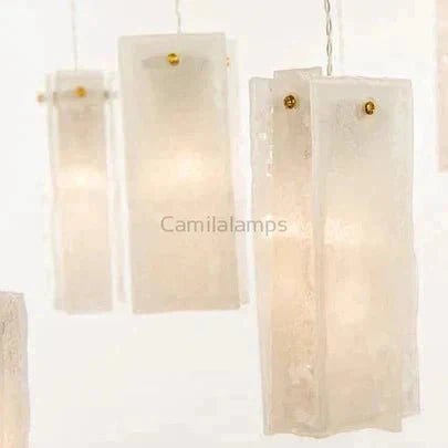Art Design 1/25/60/84 - Light Colorful Rectangle Cluster Glass Tile Pendant/Chandelier - Camilalamps - Ca-1aR-110071