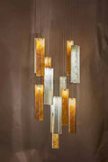 Art Design 1/25/60/84 - Light Colorful Rectangle Cluster Glass Tile Pendant/Chandelier - Camilalamps - Ca-1aR-110071