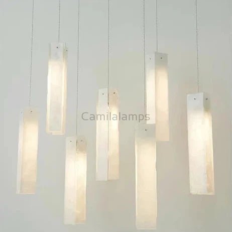 Art Design 1/25/60/84 - Light Colorful Rectangle Cluster Glass Tile Pendant/Chandelier - Camilalamps - CA - AR - 10071